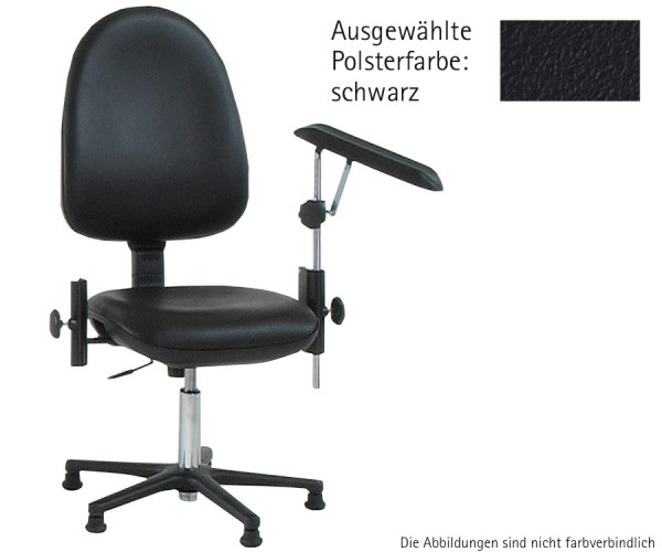 AGA Blutentnahmestuhl mit einer Armauflagen Farbmuster schwarz