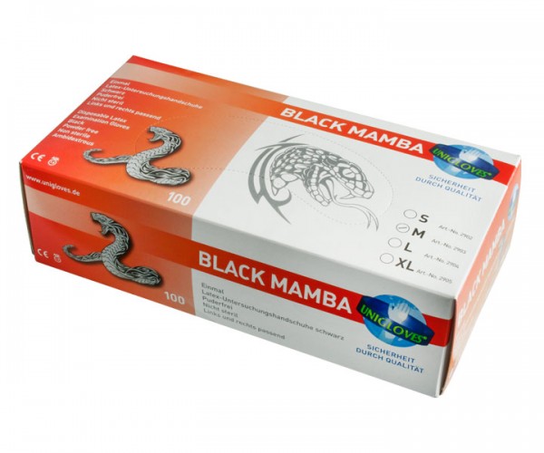 Unigloves Black Mamba Latex-Handschuhe